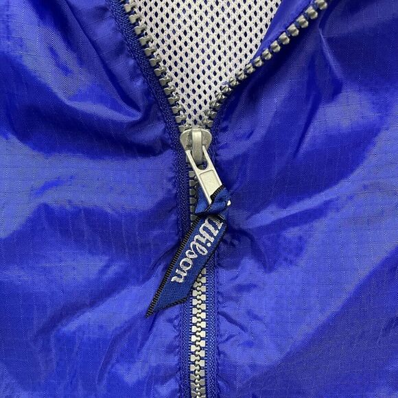 Vintage Wilson Jacket Mens Extra Large Bue Windbreaker Full Zip Hooded - Picture 4 of 10